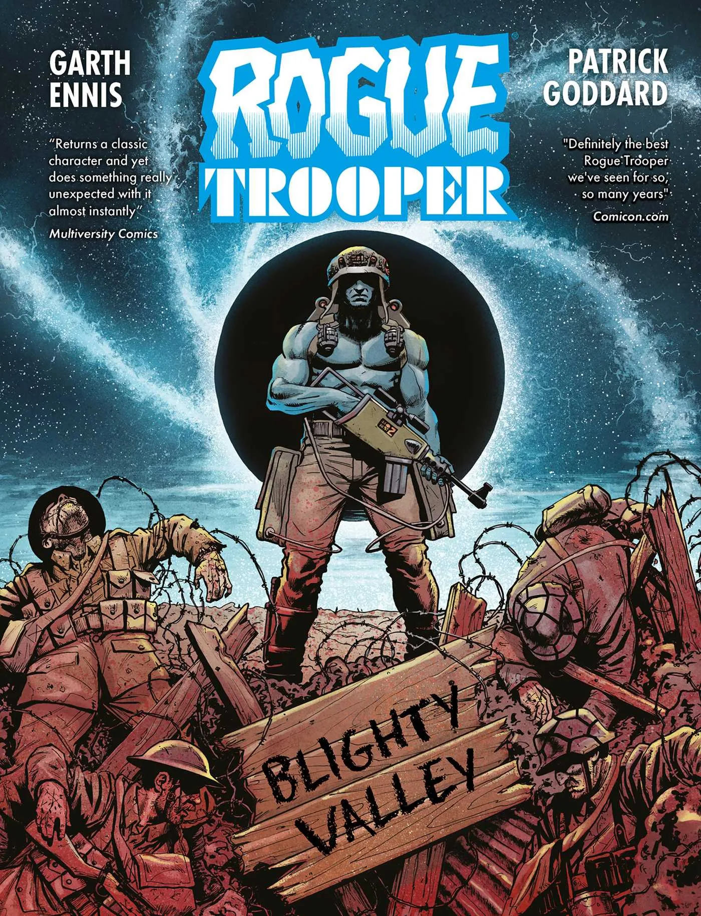 Rogue Trooper: Blighty Valley trade paperback cover by Patrick Goddard.