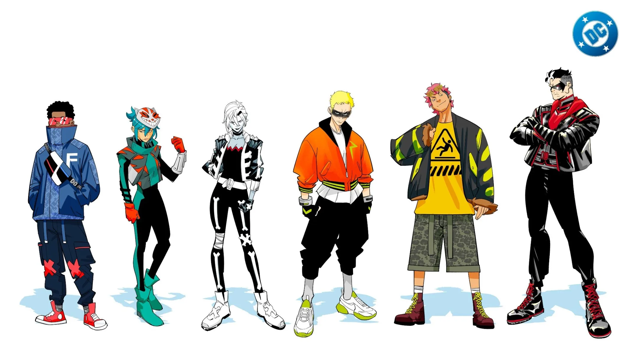 Teen Titans (2026 series) designed by Daniele Di Nicuolo.