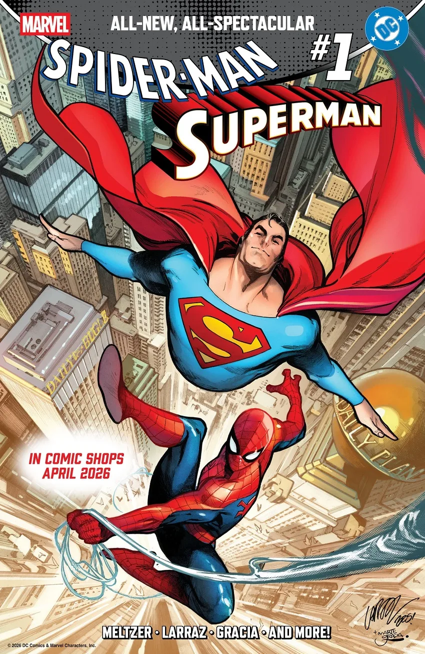 Spider-Man/Superman #1 cover by Pepe Larraz.