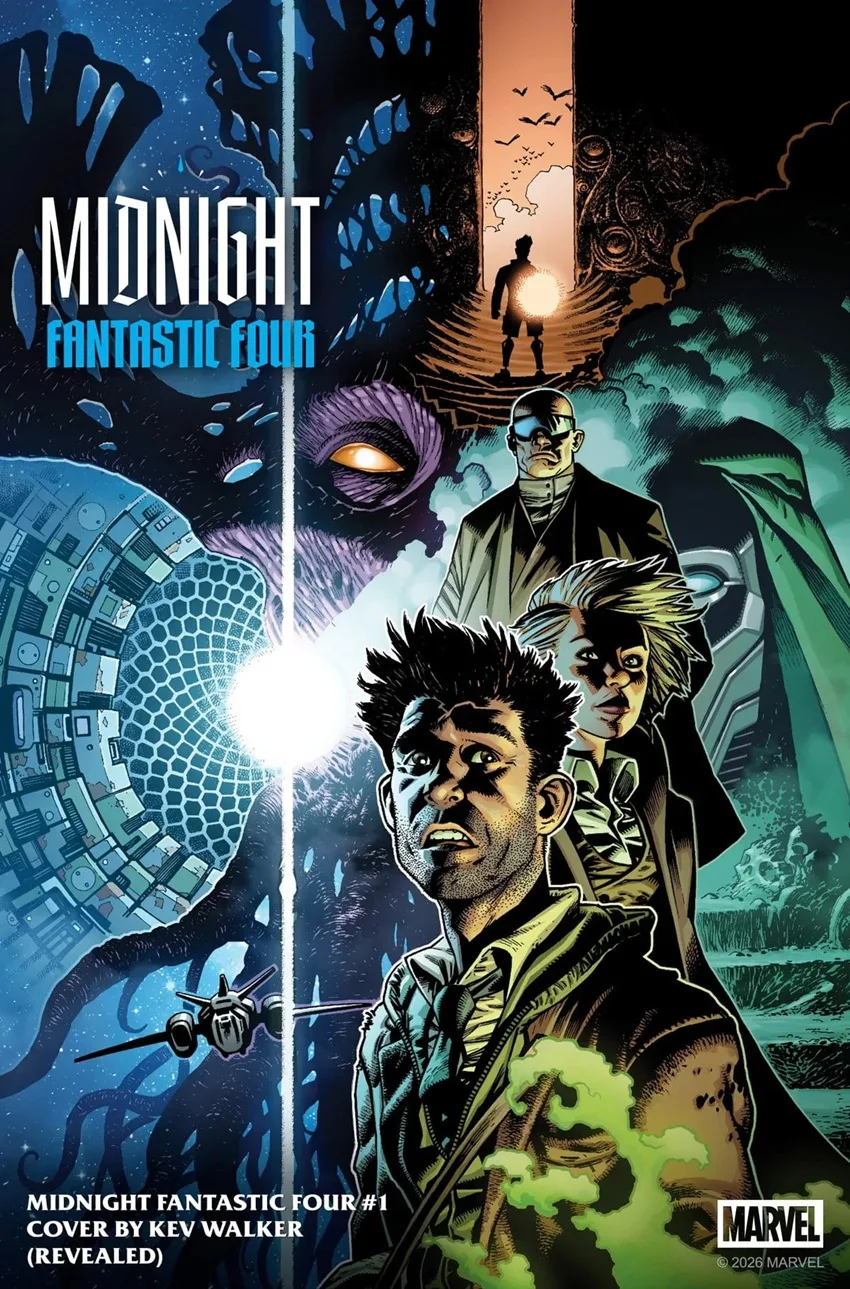 Midnight Fantastic Four #1 cover (revealed) by Kev Walker.